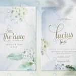 - watercolor wedding invitation template with dandel rnd486 frp21914911 - Home