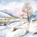 watercolor winter landscape crc00774530 size24.99mb - title:Home - اورچین فایل - format: - sku: - keywords:وکتور,موکاپ,افکت متنی,پروژه افترافکت p_id:63922