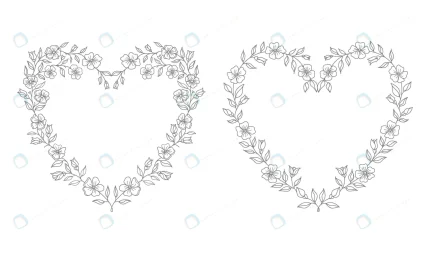 wedding heart floral illustration crc60b6d2a3 size1.91mb - title:graphic home - اورچین فایل - format: - sku: - keywords: p_id:353984