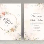 wedding invitation card set template with flowers rnd806 frp9710670 - title:Home - اورچین فایل - format: - sku: - keywords:وکتور,موکاپ,افکت متنی,پروژه افترافکت p_id:63922