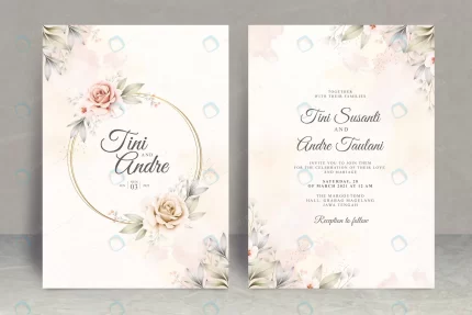 wedding invitation card set template with flowers rnd806 frp9710670 - title:graphic home - اورچین فایل - format: - sku: - keywords: p_id:353984