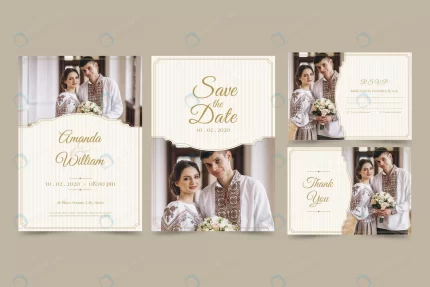wedding invitation card set with couple crceadb7190 size3.89mb - title:graphic home - اورچین فایل - format: - sku: - keywords: p_id:353984