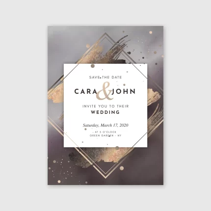 wedding invitation template with golden details - title:graphic home - اورچین فایل - format: - sku: - keywords: p_id:353984
