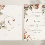- wedding invitation template with orange flower rnd381 frp18868480 - Home