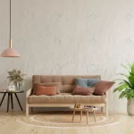white plaster wall living room have brown sofa de crc81e5c864 size6.89mb 4000x3000 - title:Home - اورچین فایل - format: - sku: - keywords:وکتور,موکاپ,افکت متنی,پروژه افترافکت p_id:63922