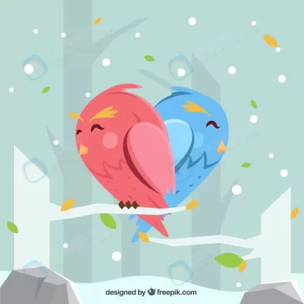 winter background with cute birds forming heart crcae4aee4e size767.98kb - title:graphic home - اورچین فایل - format: - sku: - keywords: p_id:353984