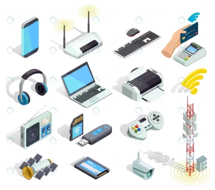 wireless technology devices isometric icons set.j crc779c6a7a size3.92mb - title:graphic home - اورچین فایل - format: - sku: - keywords: p_id:353984