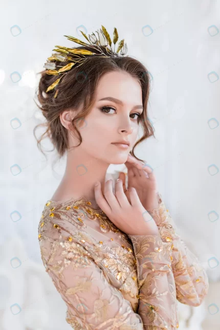 woman golden evening gawn crown poses luxury whit crc50fa6539 size7.63mb 3918x5877 1 1 - title:graphic home - اورچین فایل - format: - sku: - keywords: p_id:353984