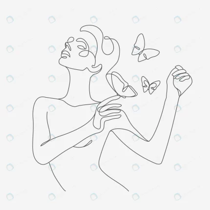 woman head with butterfly composition handdrawn l crc087dbdac size2.13mb 1 - title:graphic home - اورچین فایل - format: - sku: - keywords: p_id:353984