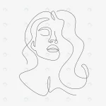 - woman minimal hand drawn illustration one line st crcdd496bd0 size1.05mb - Home