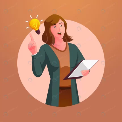 woman notes providing solution with lightbulb sym crc9e7f6cc1 size1.61mb - title:graphic home - اورچین فایل - format: - sku: - keywords: p_id:353984