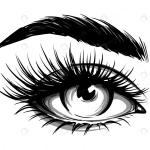 woman s eye with eyebrow long eyelashes rnd669 frp10471388 - title:Home - اورچین فایل - format: - sku: - keywords:وکتور,موکاپ,افکت متنی,پروژه افترافکت p_id:63922