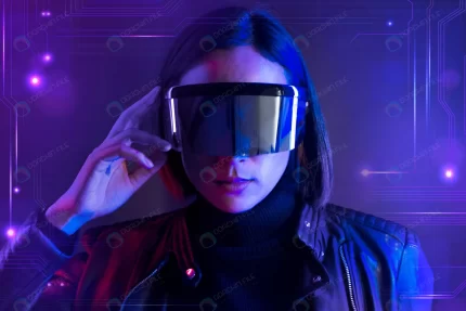 woman wearing smart glasses futuristic technology crc05a44771 size15.89mb 5000x3333 - title:graphic home - اورچین فایل - format: - sku: - keywords: p_id:353984