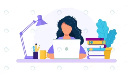 woman with laptop studying working concept crcbfab604c size0.88mb - title:graphic home - اورچین فایل - format: - sku: - keywords: p_id:353984