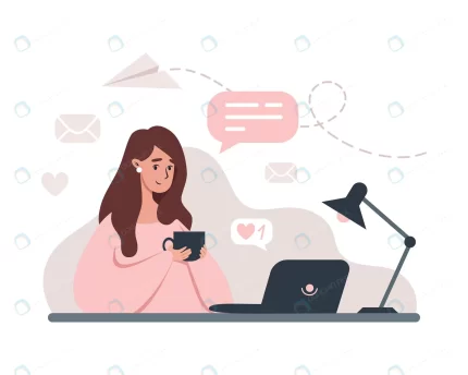 woman working laptop from home illustration crc5dddd858 size0.97mb - title:graphic home - اورچین فایل - format: - sku: - keywords: p_id:353984