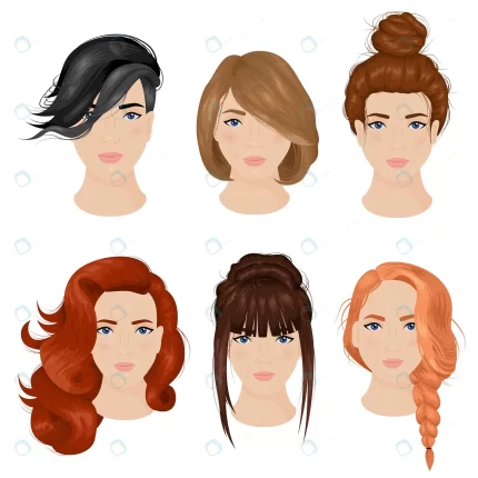 women hairstyle ideas 6 icons collection crc18082935 size3.35mb - title:graphic home - اورچین فایل - format: - sku: - keywords: p_id:353984