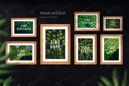 wooden photo frame mockup collection picture fram crcd0cf906c size32.03mb - title:graphic home - اورچین فایل - format: - sku: - keywords: p_id:353984