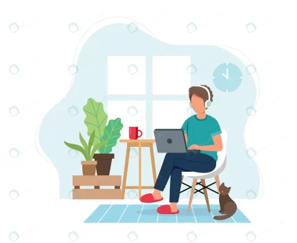 work from home concept man working from home sitt crc1ec85caf size1.43mb - title:graphic home - اورچین فایل - format: - sku: - keywords: p_id:353984