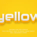 yellow 3d text style effect - title:Home - اورچین فایل - format: - sku: - keywords:وکتور,موکاپ,افکت متنی,پروژه افترافکت p_id:63922