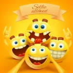 yellow smiley emoji faces characters making selfi crcf3221803 size8.3mb - title:Home - اورچین فایل - format: - sku: - keywords:وکتور,موکاپ,افکت متنی,پروژه افترافکت p_id:63922