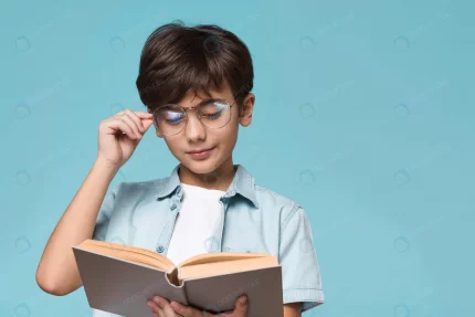young boy reading with copy space crc292c74cc size15.36mb 7360x4912 - title:graphic home - اورچین فایل - format: - sku: - keywords: p_id:353984