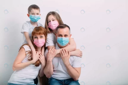 young family medical masks during home quarantine crc5c17d821 size8.55mb 5760x3840 1 - title:graphic home - اورچین فایل - format: - sku: - keywords: p_id:353984
