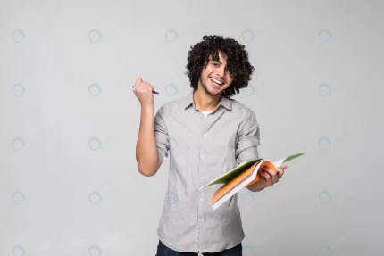 young handsome curly student man with notebooks i crcadd174fc size0.15mb 1920x1280 - title:graphic home - اورچین فایل - format: - sku: - keywords: p_id:353984