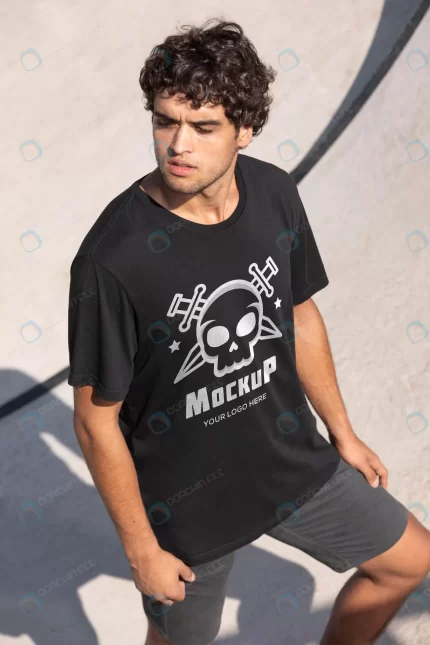 young male skateboarder with mock up t shirt crcdbbbf25c size62.43mb 1 - title:graphic home - اورچین فایل - format: - sku: - keywords: p_id:353984