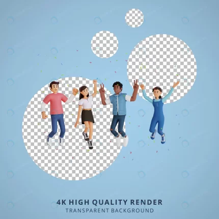 young people celebrate success 3d character illus crc1c1b1307 size7.70mb 1 - title:graphic home - اورچین فایل - format: - sku: - keywords: p_id:353984