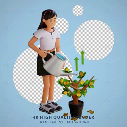young woman watering money plant 3d cartoon chara crc28aa6e8e size13.20mb 1 - title:graphic home - اورچین فایل - format: - sku: - keywords: p_id:353984