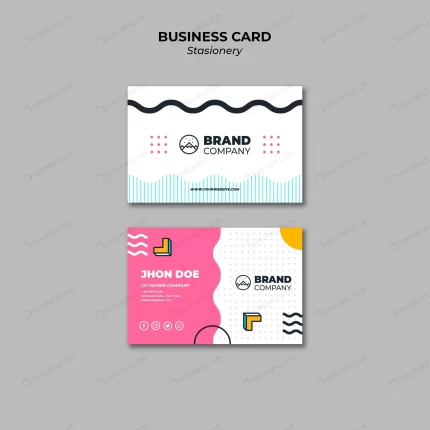 business card presentation template memphis desig crca446de6c size0.93mb - title:graphic home - اورچین فایل - format: - sku: - keywords: p_id:353984
