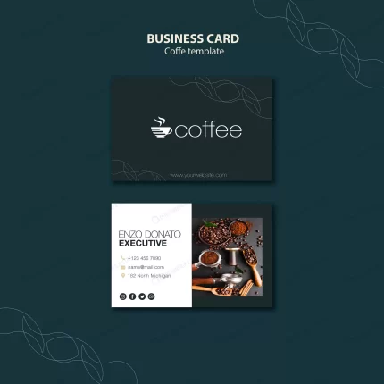 business card template theme with coffee crc40c7690e size130.00mb - title:graphic home - اورچین فایل - format: - sku: - keywords: p_id:353984