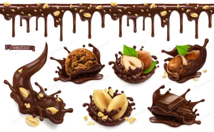 chocolate splashes with peanuts hazel nuts chocol crc7f27e440 size18.38mb - title:graphic home - اورچین فایل - format: - sku: - keywords: p_id:353984