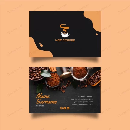 coffee shop double sided business card crcefe49bb3 size0.70mb - title:graphic home - اورچین فایل - format: - sku: - keywords: p_id:353984