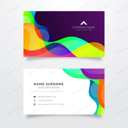 colored waves template business card crc4805eff8 size3.89mb - title:graphic home - اورچین فایل - format: - sku: - keywords: p_id:353984