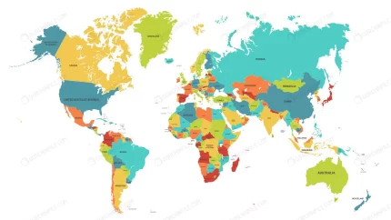 colored world map political maps colourful world crcf8981278 size5.19mb - title:graphic home - اورچین فایل - format: - sku: - keywords: p_id:353984