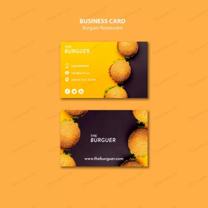 colorful burger restaurant business card crcc149847a size21.39mb - title:graphic home - اورچین فایل - format: - sku: - keywords: p_id:353984