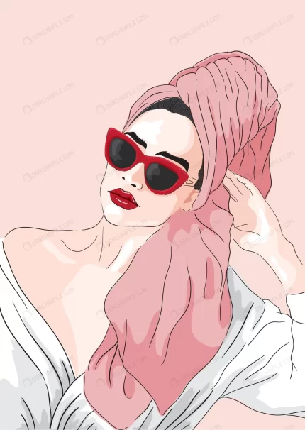 fashion illustration vector girl with towel hair crc0fa0ec73 size1.91mb - title:graphic home - اورچین فایل - format: - sku: - keywords: p_id:353984