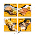 hamburgers instagram post collection with photo crc775b077f size1.26mb - title:Home - اورچین فایل - format: - sku: - keywords:وکتور,موکاپ,افکت متنی,پروژه افترافکت p_id:63922