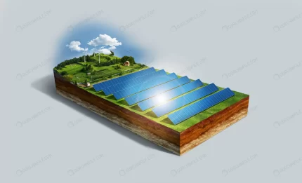 high angle model renewable energy with solar pane crc0132dcc1 size9.69mb 6928x4203 - title:graphic home - اورچین فایل - format: - sku: - keywords: p_id:353984