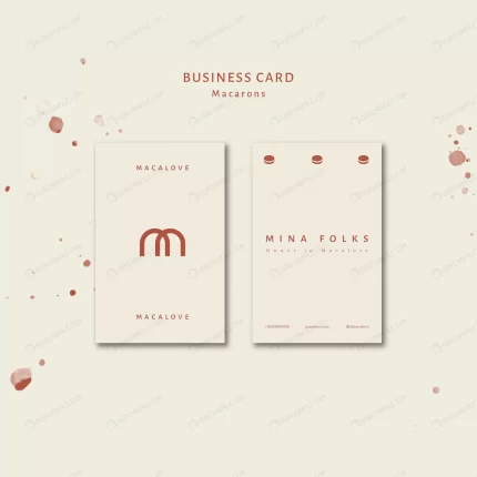 macarons shop vertical business card template crc8ec8b4ac size0.60mb - title:graphic home - اورچین فایل - format: - sku: - keywords: p_id:353984