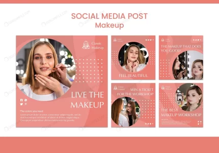 makeup concept soicial media post template crcb9552985 size126.74mb - title:graphic home - اورچین فایل - format: - sku: - keywords: p_id:353984