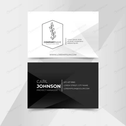 monochrome business card template crc6bb9d135 size2.44mb - title:graphic home - اورچین فایل - format: - sku: - keywords: p_id:353984