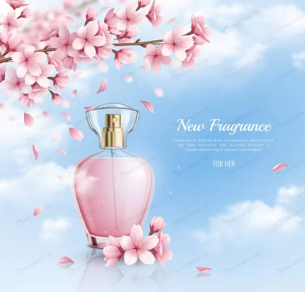 new perfume with sakura fragrance realistic illus crc1032bda8 size11.61mb - title:graphic home - اورچین فایل - format: - sku: - keywords: p_id:353984