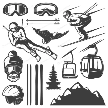 nordic skiing elements set crc02003706 size2.06mb - title:graphic home - اورچین فایل - format: - sku: - keywords: p_id:353984