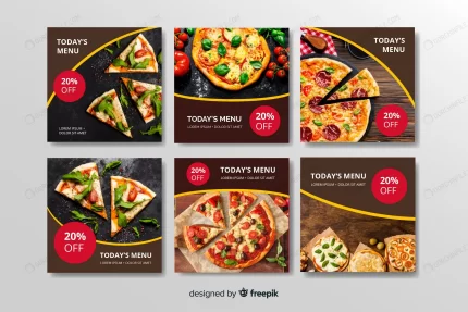 pizza different types instagram post collection crc96581993 size4.65mb - title:graphic home - اورچین فایل - format: - sku: - keywords: p_id:353984