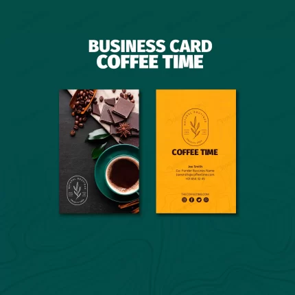 - top view coffee time business card template crce2ade8a7 size7.01mb - Home