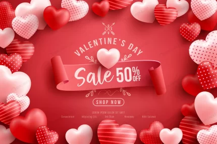valentine s day sale 50 off poster banner with ma crc15883451 size17.86mb - title:graphic home - اورچین فایل - format: - sku: - keywords: p_id:353984