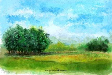 watercolor natutral landscape with trees 2 crc2fd4ed28 size22.45mb - title:graphic home - اورچین فایل - format: - sku: - keywords: p_id:353984