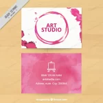 art studio business card with paint stains crc123eeda5 size58.26mb - title:Home - اورچین فایل - format: - sku: - keywords:وکتور,موکاپ,افکت متنی,پروژه افترافکت p_id:63922